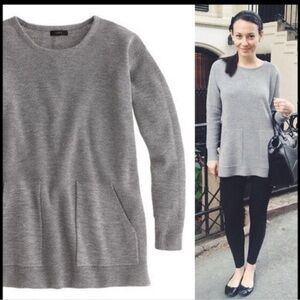 J. Crew merino wool tunic pocket sweater